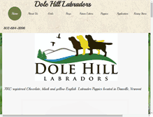 Tablet Screenshot of dolehilllabradors.com